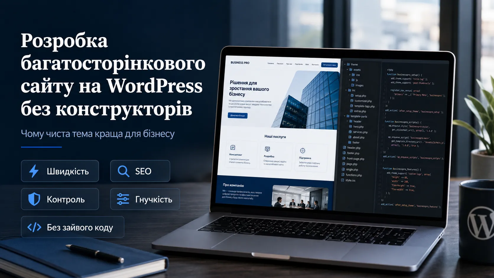 Багатосторінковий сайт на WordPress: переваги чистої теми
