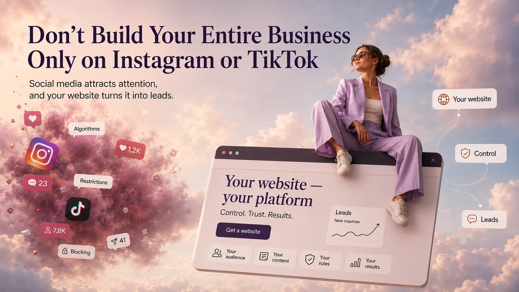 Why Businesses Should Not Rely Only on Instagram or TikTok: The Role of a Website in Getting Clients